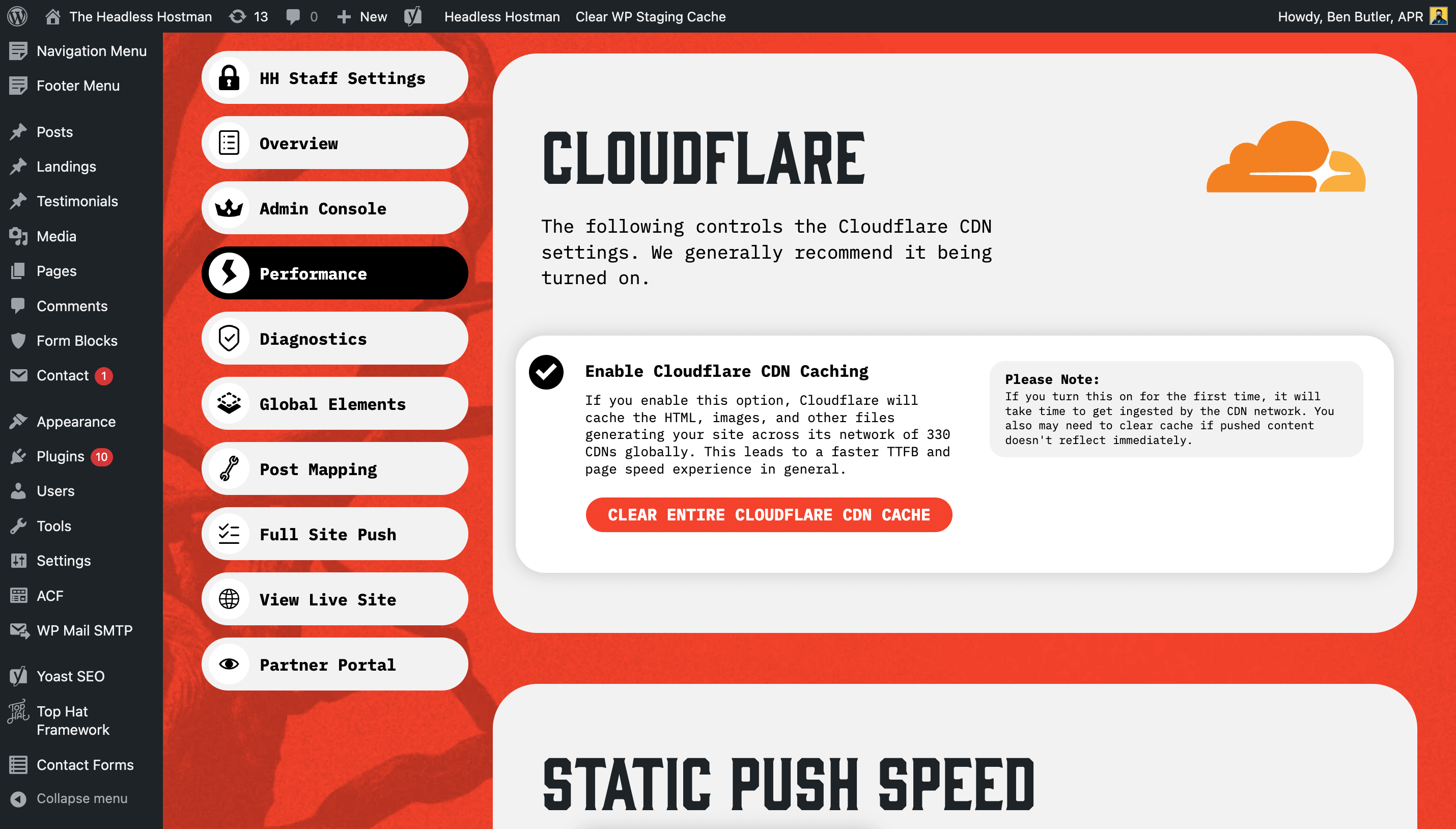 Cache Everything on the Cloudflare CDN - option